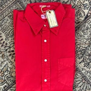 Gant Rugger Tomato Red Button Down Medium